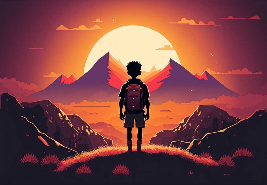 Action Children on Mountain | Ink Craft Hub Action Children on Mountain | Ink Craft Hub
